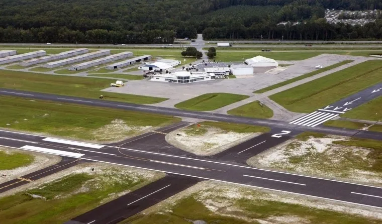 Small airport with intersecting runways